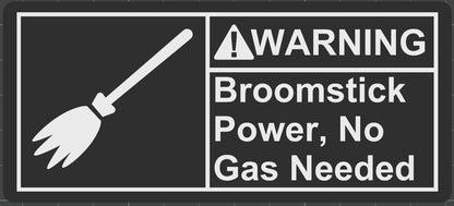 Spooky Warning Label, Reusable Emblem!