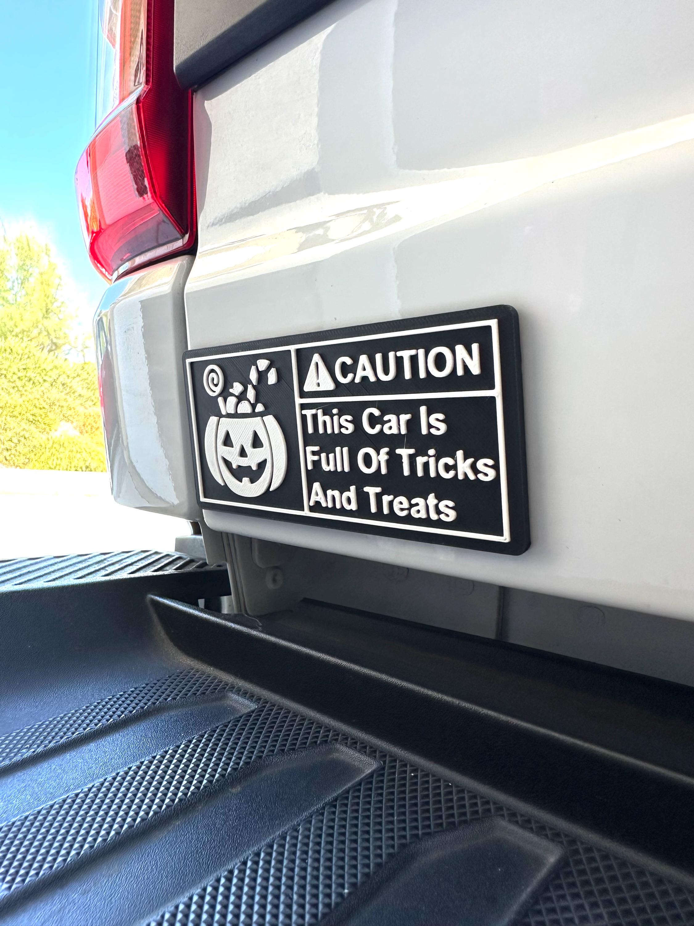 Spooky Warning Label, Reusable Emblem!