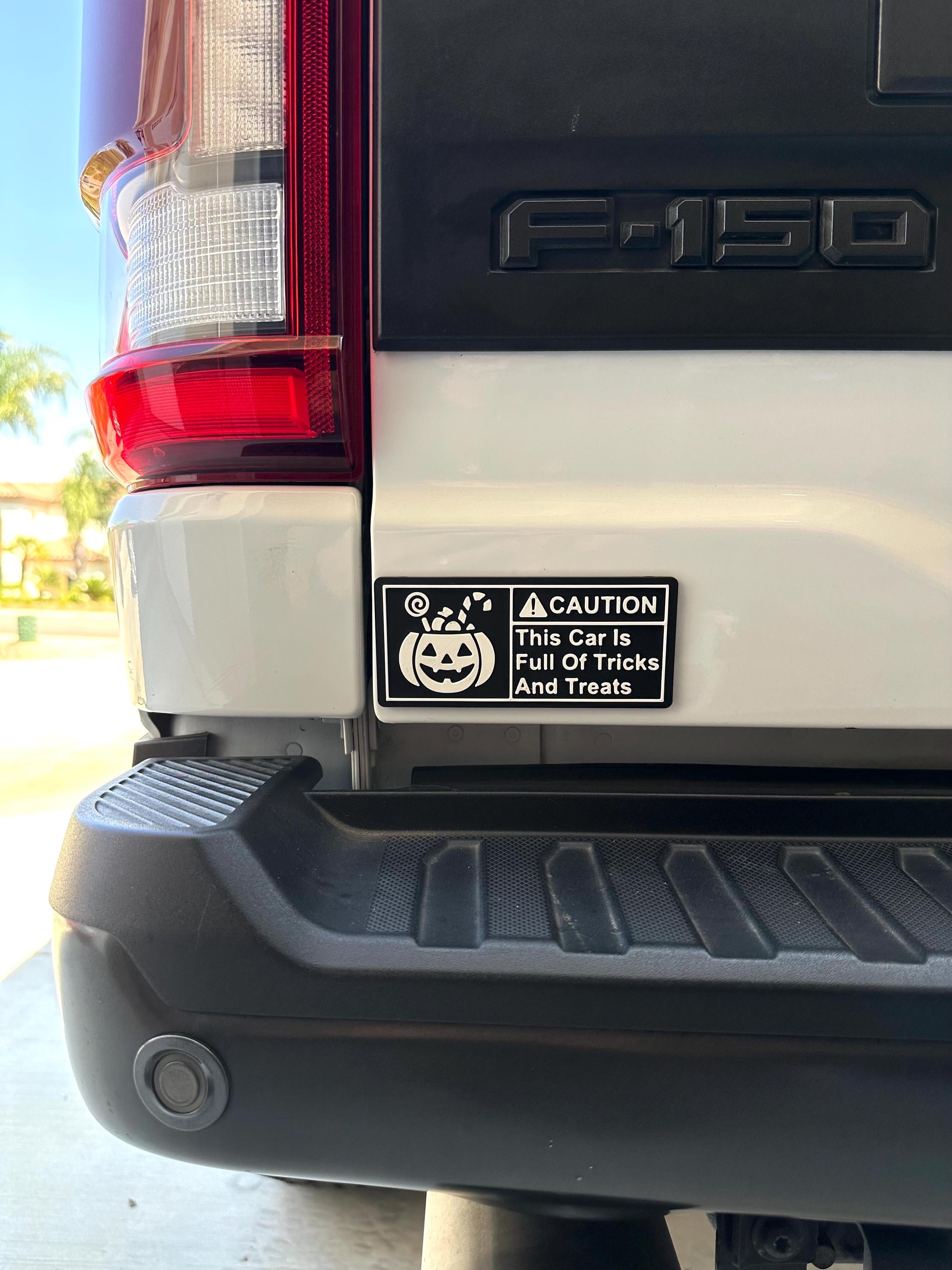 Spooky Warning Label, Reusable Emblem!