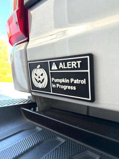 Spooky Warning Label, Reusable Emblem!