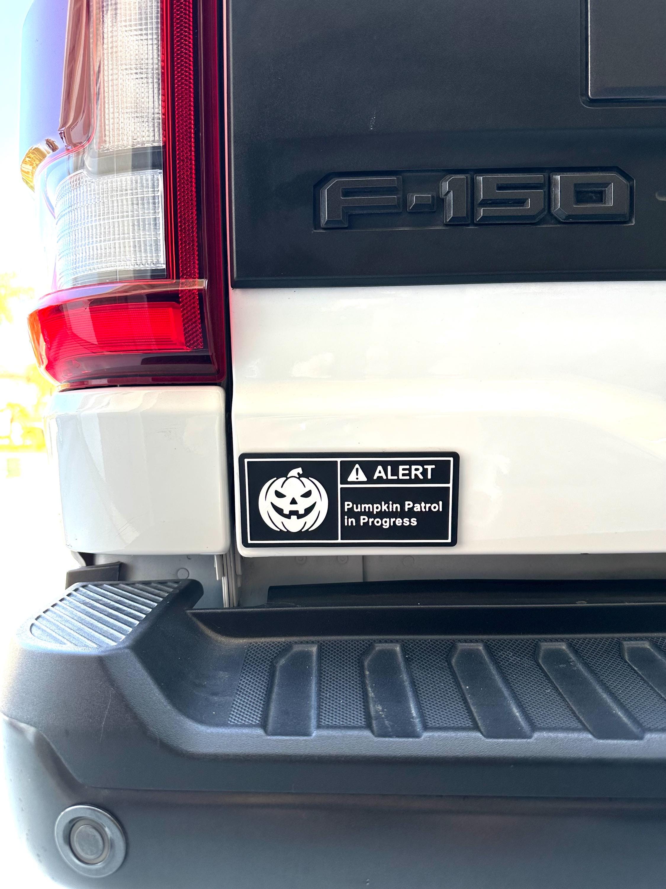 Spooky Warning Label, Reusable Emblem!