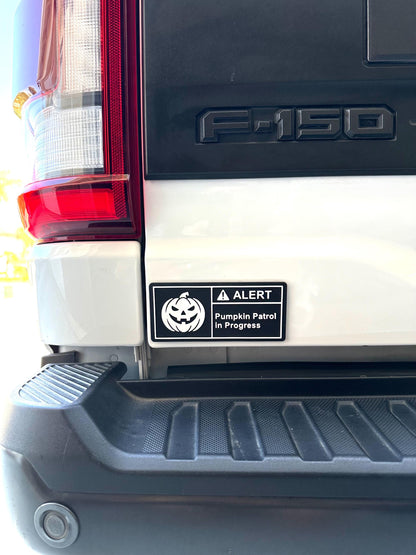 Spooky Warning Label, Reusable Emblem!