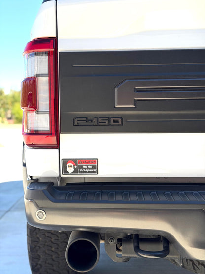 Christmas Warning Label, Reusable Emblem! Ho Ho Horsepower