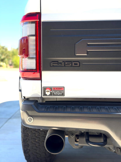 Christmas Warning Label, Reusable Emblem! Naughty List Navigator